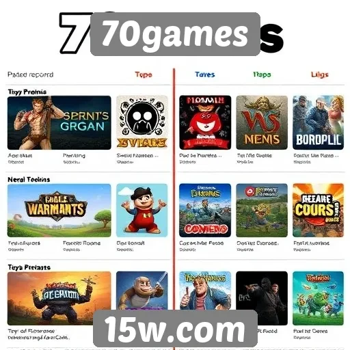 Comparativo entre 70games e outras plataformas de jogos